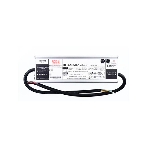 Bloc d'alimentation DEL Mean Well HLG-185H-12A | 185 W 12 V - Transformateur Fédéral Ltée